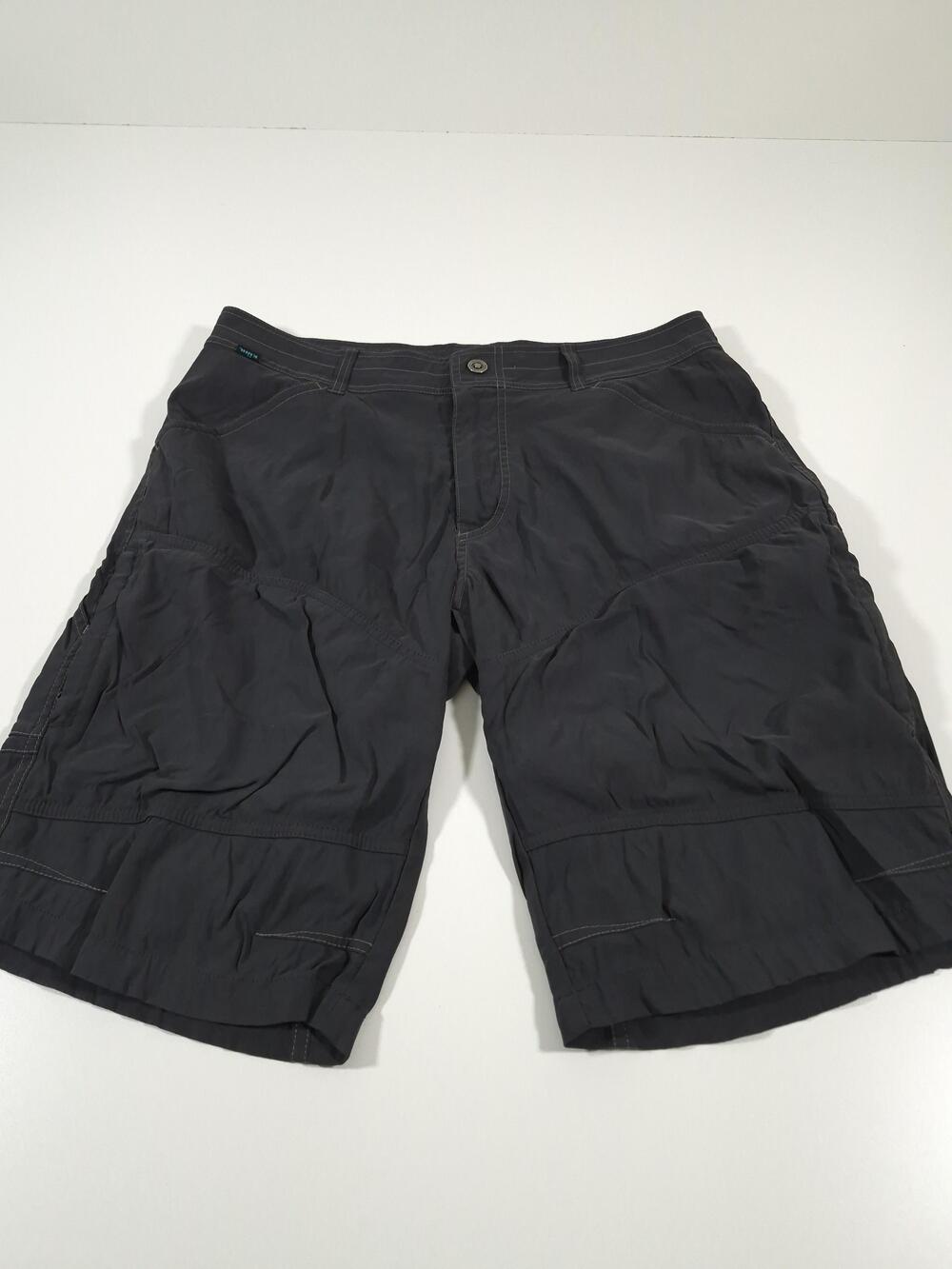 Kuhl Cargo Shorts Mens 36 Gray Nylon Stretch 12" Inseam Hiking Outdoor